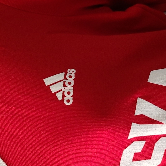 Adidas University of Nebraska Huskers Long Sleeve Cotton Shirt Size Small - Picture 2 of 7